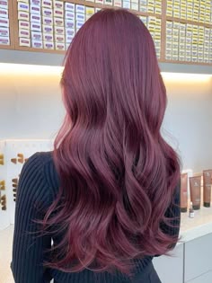 purple brown Korean hair color
