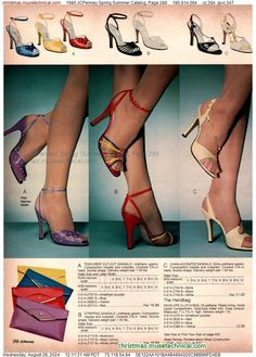 1980 JCPenney Spring Summer Catalog, Page 288 - Catalogs & Wishbooks 1980s Shoes, 80s Shoes, Vintage Sandals, High Heel Mules, 1980s Fashion, Fashion Marketing, Fashion Catalogue, Vintage Lingerie, 80s Fashion