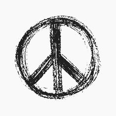 a grungy peace sign on a white background stock photo - image 34987