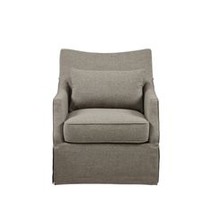 a gray chair with a white background