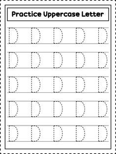 practice uppercase letter worksheet for preschool and pre - k students to practice their handwriting