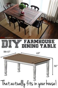 the diy farmhouse dining table that actually fits in your house is easy to build