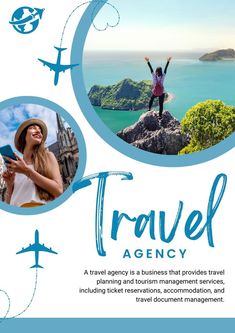 Travel Agency Poster Document Design, Tourism Management, Denver International Airport, Itinerary Planner, Poster Travel, Holiday Poster, Travel Wallpaper, Summer Destinations