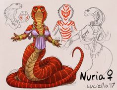 a drawing of a woman with two snakes around her and the words nuria on it