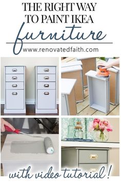 the right way to paint ikea furniture with video and printable instructions on how to use it