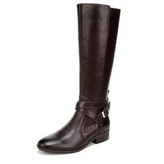 PRICES MAY VARY. Knee high boot for women with polished straps and buckles and removable insole Leather upper responsibly sourced from Leather Working Group certified tanneries and a 100% recycled lining Side zip closure and Contour+ Comfort technology for a premium fit and all-day comfort experience 14.56 inch boot height; 13 inch calf circumference. Note: Measurements based on size 6 boot. For each half size larger, shaft height increases by .12 inches, circumference by .20 inches 1 inch block Wide Calf Knee High Boots, Boot For Women, Wide Calf, Dark Brown Leather, Leather Working, Knee High Boots, Recycled Materials, Side Zip, Special Features