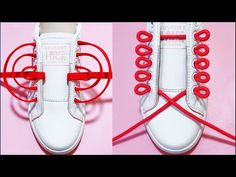 How To Tie Laces, Ways To Tie Shoelaces, Cheer Shoes, Shoelace Patterns, Creative Shoes, Diy Clothes And Shoes