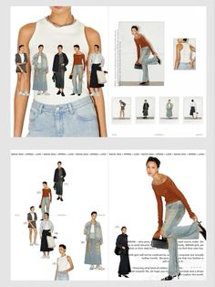 an image of people in different outfits on the same page, with one person wearing jeans and