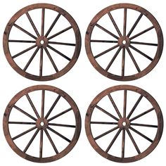 PRICES MAY VARY. 4 Piece Combination: the package includes 4 pieces of wooden wagon wheels, amplifying the rustic style that each piece imparts; These wagon wheels are designed to complement each other, you can use them to create different shape combinations; Their charming, burnt like finish design blends smoothly with most interiors, infusing your space with a touch of vintage Engaging Art Piece: the wooden wheels are crafted from quality wood, ensuring a strong and durable frame that will wit Wagon Wheel Wall Decor, Rustic Yard Decor, Wheel Wall Decor, Cowboy Party Decorations, Wagon Wheel Decor, Wooden Wagon Wheels, Wood Wagon, Garden Wagon, Wagon Wheels