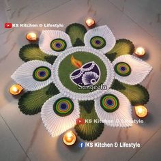 this is an image of rangoli diya