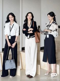 Campus Outfit, Simple Casual Outfits, Outfit Korean Style, Corporate Attire, Chique Outfits, Business Outfits Women, Korean Casual Outfits