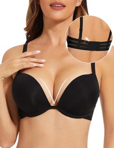 PRICES MAY VARY. Push up bra with soft thick padded cups to help enhance your bust,giving you a good lift. The design of low cut coverage and smooth look match for a variety of clothing, ideal choice for everyday’s wearing. Breathable mesh band increase your female glamour, comfortable fit for wear after wear. Adjustable and detachable straps convert to regular and racerback, so you can customize the fit. Size: From 32A to 42C. Color：Black, Nude/Beige. Elevate your style with our Women's Push-Up Padded Bra, designed for seamless comfort and versatility. Expertly crafted cups boost cleavage, provide all-day support, and mold to your form for a natural lift. Seamlessly pair with V-necks, boatnecks, and diverse styles, ensuring a flawless look under any garment. Hug curves smoothly beneath fi Foundation Piecing, Lounge Lingerie, C Cup, Everyday Bra, Cup Sizes, Black Bra, Padded Bra, T Shirt Bra, Better Me