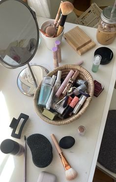 Drawer Aesthetic, Make Up Drawer, روتين العنا�ية بالبشرة, Makeup Essentials, Aesthetic Makeup, Bits And Bobs, Makeup Skin Care, Makeup Products, Glow Up?