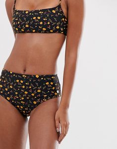 Whistles bikini bottom in aster floral | ASOS  - Bikini Bottom - Ideas of Bikini Bottom #BikiniBottom Thunder Bolt, Swimsuit Inspo, Agent Orange, Swimming Costume, Swim Suits