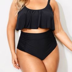 82% Nylon 18% Spandex Lining 88% Polyester 12% Spandex Made In China Plus Size Bathing Suits, High Waisted Swim Bottoms, Swim Meet, Perfect Swimsuit, High Waisted Swim, Stylish Plus, Plus Size Swimsuits, Swim Bottoms, Swim Dress