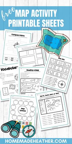 the printable map activity sheets for kids to practice reading and writing with their own hands