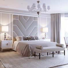 an instagramted photo of a bedroom with white furniture