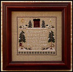 Model stitched on 32 Ct. Natural Raw Linen with DMC floss, Weeks Dye Works, Gentle Art Sampler Threads, and Rainbow Gallery Wisper. Stitch Count: 104W x 104H. Needlework Christmas, Holiday Cross Stitch Patterns, Winter Whites, Holiday Cross Stitch, Cross Stitch Collection, Winter Cross Stitch, Cross Stitch Alphabet, Cross Stitch Patterns Christmas, Cross Stitch Fabric