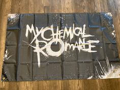 a piece of black and white paper with the words my chemical romance written on it