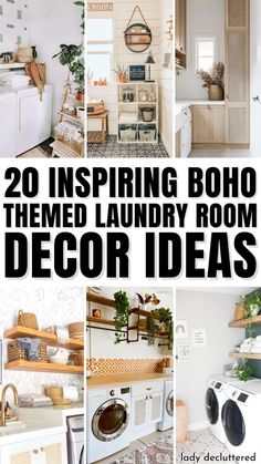 20 Inspiring Boho-Themed Laundry Room Decor Ideas Laundry Renovation Ideas, Boho Laundry Room, Laundry Shelving, Boho Laundry, Laundry Renovation, Laundry Room Design Ideas, Laundry Room Decorating, Laundry Room Wall Art