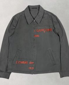 Comme Des Garcons Jacket, Men Styling, Aesthetic Grunge Outfit, Fashion D, Baggy Clothes, Mens Outfit Inspiration, Clothing Designs, Work Jacket, Men's Outerwear