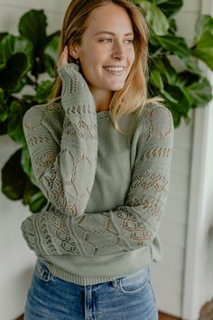 Introducing the Abilene Sweater – where comfort meets charm in every stitch. This cozy masterpiece effortlessly combines warmth, style, and a touch of whimsy to elevate your winter wardrobe. S: 22” length / 38” Bust M: 23” length / 40” Bust L: 23.5" length / 42" Bust XL: 24" length / 44" Bust 100% Cotton Brooke is 5'9" Ingenue Natural, Homestead Wardrobe, Farmhouse Wardrobe, Cohesive Wardrobe, Dresses Feminine, Neutral Capsule Wardrobe, Fashion French, Fashion Romantic, Maternity Wardrobe