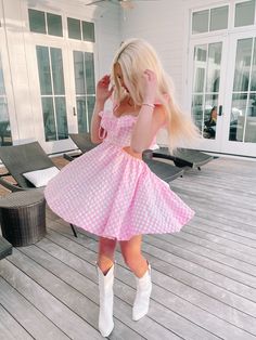 Meet the Life in the Dreamhouse Gingham Dress from Sassy Shortcake! Featuring a classic pink gingham pattern, babydoll silhouette, ruffle sleeves, and side cutouts. Show off your fun, flirty style and add a little sass to your wardrobe! Lined. Also available in blue. fit: runs true to size (model wearing a size small) Pink Gingham Dress, Preppy Dresses, Pink Life, Sweetheart Dress, Pink Gingham, Gingham Dress, Preppy Outfits, Pink Dress, Gingham