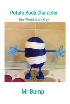 a book cover with an image of a cartoon character wrapped in bandages and tied to the wall