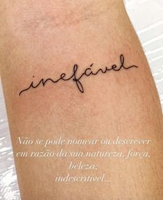 a tattoo with the words in spanish written on it's left arm and an image of