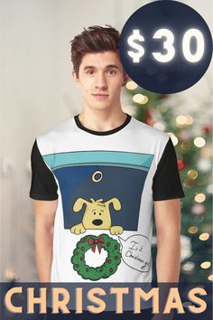 This Grafic T-shirt with this cute Christmas design is the best gift for your boyfriend, brother or friend. #christmasgiftideas #tshirts #shopping #redbubble #giftideas Gift For Your Boyfriend, Cheap Christmas T-shirt With Cartoon Print, Reindeer Christmas Tshirt Unisex, Christmas Funny Print Short Sleeve T-shirt, Gifts For Your Boyfriend, Your Boyfriend