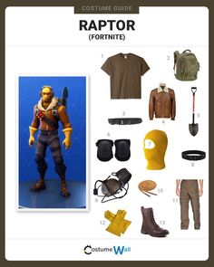 costume guide for raptor fortnite from the video game fortnite, including clothes and accessories