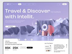 an image of a web page for travel and discovery