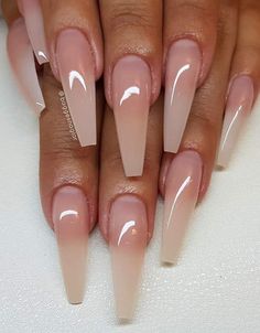 Unghie Sfumate, Ombre Acrylic Nails, Homecoming Nails Acrylic, Ballerina Nails, Acrylic Nails Coffin Short, Neutral Nails, Fabulous Nails, Flash Art, Coffin Nails Designs