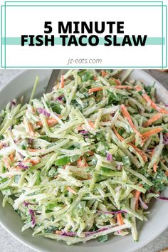 fish taco slaw in a white bowl Best Fish Taco Recipe Ever, Gortons Fish Tacos, Best Haddock Fish Recipes, Tilapia Fish Tacos Recipes, Sides For Fish Tacos, Fish Taco Slaw, Fish Tacos With Cabbage Slaw, Taco Slaw, Slaw For Fish Tacos