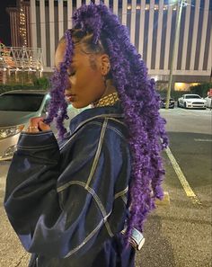 Purple Braids, Locs Crochet, Classy Hairstyles, Marley Hair, Twist Hair