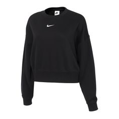 AUTHENTIC NIKE WOMEN ESSENTIAL CREW FLEECE OVERSIZED SWEATSHIRT DJ7665-010 OVERSIZED FIT 80% COTTON 20% POLYESTER Nike Jumper, Women's Sportswear, Oversized Jumper, School Clothes, Nikes Girl, Nike Sweater, Nike Sweatshirts, Tween Outfits, Material Girl