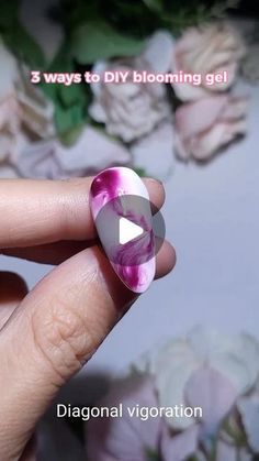 Nail art 💅 Manicure on Instagram: "Dive into endless nail design possibilities with 𝑩𝒍𝒐𝒐𝒎𝒊𝒏𝒈 𝒈𝒆𝒍 💕It really works😉☝️🛍️🛒 LINK in bio to SHOP ➡️ @nails_by_steps" Blooming Art Nails, Nail Art Designs Blooming Gel, Purple Blooming Gel Nails