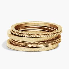 A fresh take on a classic ring stack, this hand-picked stack of masterfully crafted solid yellow gold bands are as chic as they are versatile. Wear the stack as shown or mix it up yourself for a special touch. Stack Rings, Metal Fashion, Ring Stack, Gold Ring Stack, Fashion Ring, Blue Nile, Classic Ring, Solid Yellow, Stacking Rings