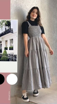 Aline Dress Outfit Ideas, Edgy Sundress, How To Style A Sleeveless Dress, Modest Outfits Trendy, Winter Church Outfits, Hm Outfits, Carpet Ideas, Beauty Boost, Modesty Outfits