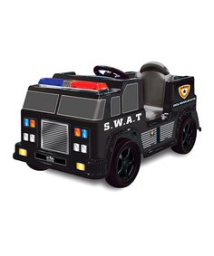 a toy police car with lights and sound