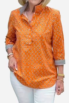 Boho Chic Resort Blouse - North Resort Chic, Chic Lounge, Modern Chic, Stay Cool, Three Quarter Sleeves, Resort Wear, Lightweight Fabric, Three Quarter, Boho Chic