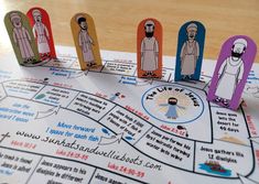 a board game with different characters on it