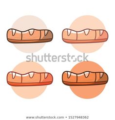 hotdogs with different teeth and mouth shapes