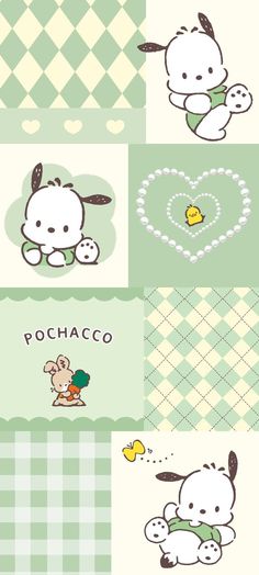 an image of hello kitty and her friends in the same pattern, with different colors