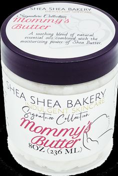 100% Natural•No Additives A Shea Shea Bakery Signature Scent. A soothing blend of all natural essential oils combined with the moisturizing power of Shea Butter. Scented as sweet Oranges and Spearmint, our Mommy's butter will leave a silky smooth feeling on your skin as well as a calming fragrance. Added coconut oil makes Mommy's butter light and extremely moisturizing. Perfect for expectant mothers, infants & children with sensitive skin. Body Butters, Bath Products, Female Body, Sweet Orange, Signature Scent, Beauty Bar, Body Products