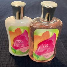 Nwot Bath & Body Works Full Sized Lot Of 2 Sweet Pea Including 8oz Body Lotion And 10oz Shower Gel. Please Note: As This Is An Older Bottle Style, It Is Typical That The Lotion May Have A Texture More Liquified Than That Of A Newer Lotion. New, Never Been Used, But Tags Have Been Removed, They Are Not Sealed. A Thousand Wishes Bath And Body Works, Sweet Pea Bath And Body Works, Pink Lily And Bamboo Bath And Body Works, Bath And Body Works Japanese Blossom, Thousands Wishes Bath And Body Works, Old Bottles, Gel Color, Shower Gel, Sweet Pea