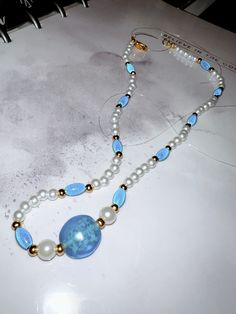 Pearl necklace, beaded bracelets, handmade jewelry, diy bracelet, diy necklace, pretty necklace, friendship bracelet #beads #necklace #beaded #beadedjewelryofinstagram #pearl #diynecklace #diybraceletseasy Beaded Bracelets Handmade, Blue Pearl Necklace, Necklace Friendship, Pretty Necklace, Diy Bracelets Easy, Bracelet Diy