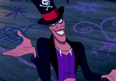 a cartoon character wearing a pirate hat and holding his hands out in front of him