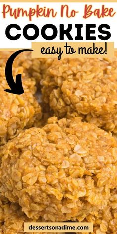 pumpkin no bake cookies that are easy to make