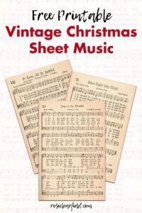 three sheet music sheets with the words 30 free printable vintage hyms sheet music